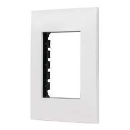 [48305] Placa 3 módulos de ABS, línea Oslo, color blanco